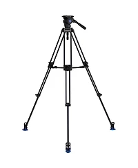 Benro BV8 3-Section Aluminum Alloy Twin Leg Video Tripod with Video Head and ML08 Mid-Level Spreader