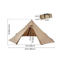 Sugift Hot Tent for 2 Persons Portable Winter Tipi Tent with Stove Jack