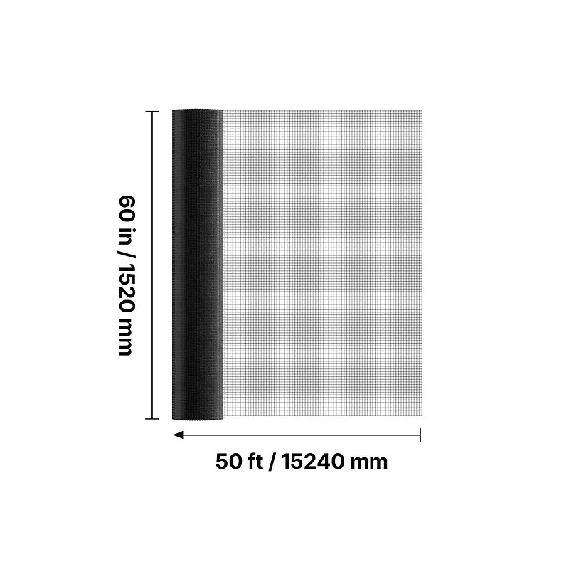 Sugift Hardware Cloth 60 inches x 50 feet 1/2 in 19 Gauge Galvanized Wire Mesh Roll