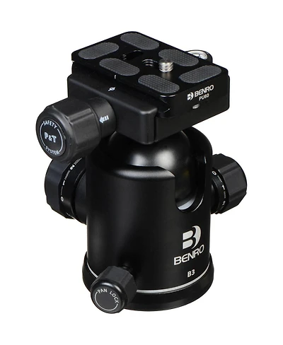 Benro B3 Triple Action Quick Release Ballhead, 66lbs Maximum Load