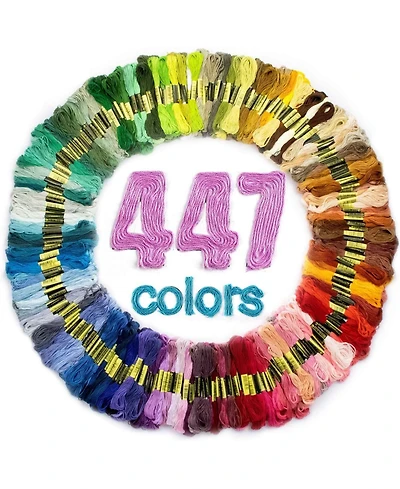 Gnuadz 447 Colors Embroidery Thread Floss Skeins Cotton String Bracelet Yarn