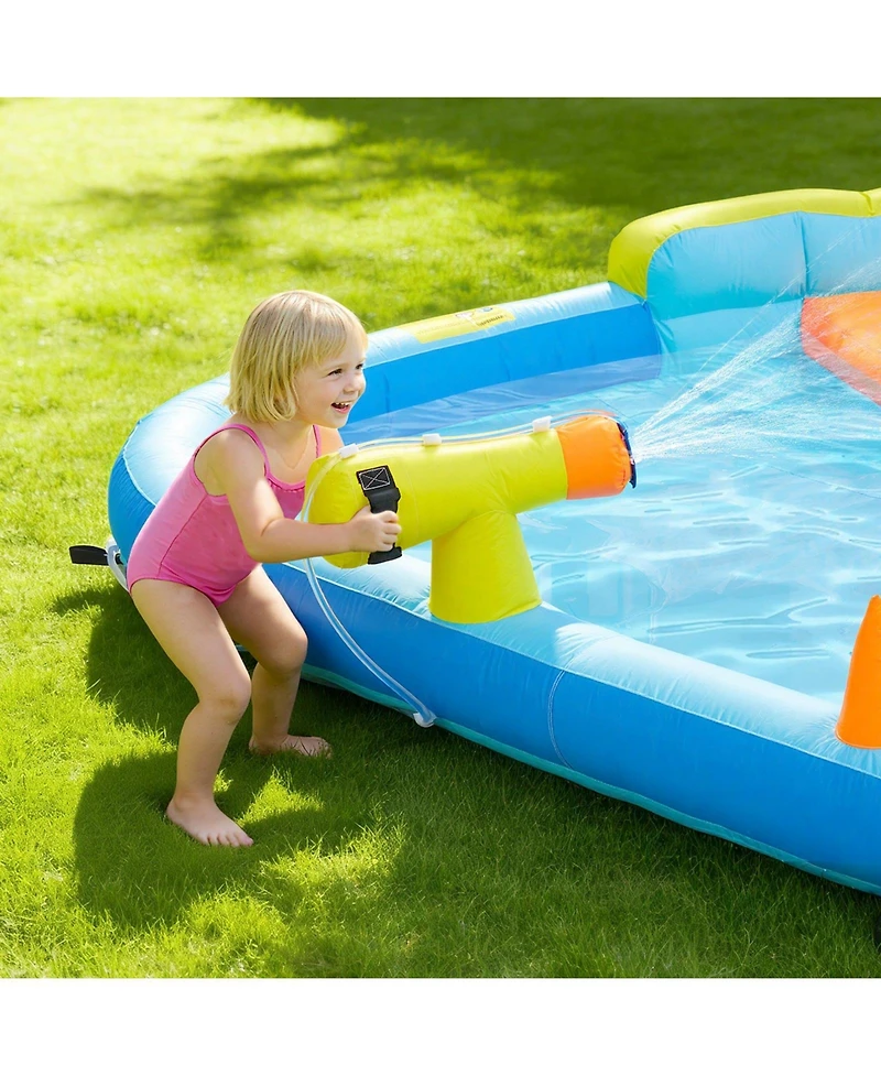 Mecale Bounce House Water Slide with Ring Toss