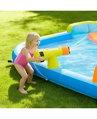 Mecale Bounce House Water Slide with Ring Toss