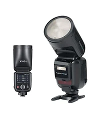 Flashpoint X100 Ttl R2 On Camera Li-on Round Head Flash For Sony with Round Head Flash Accessory Kit
