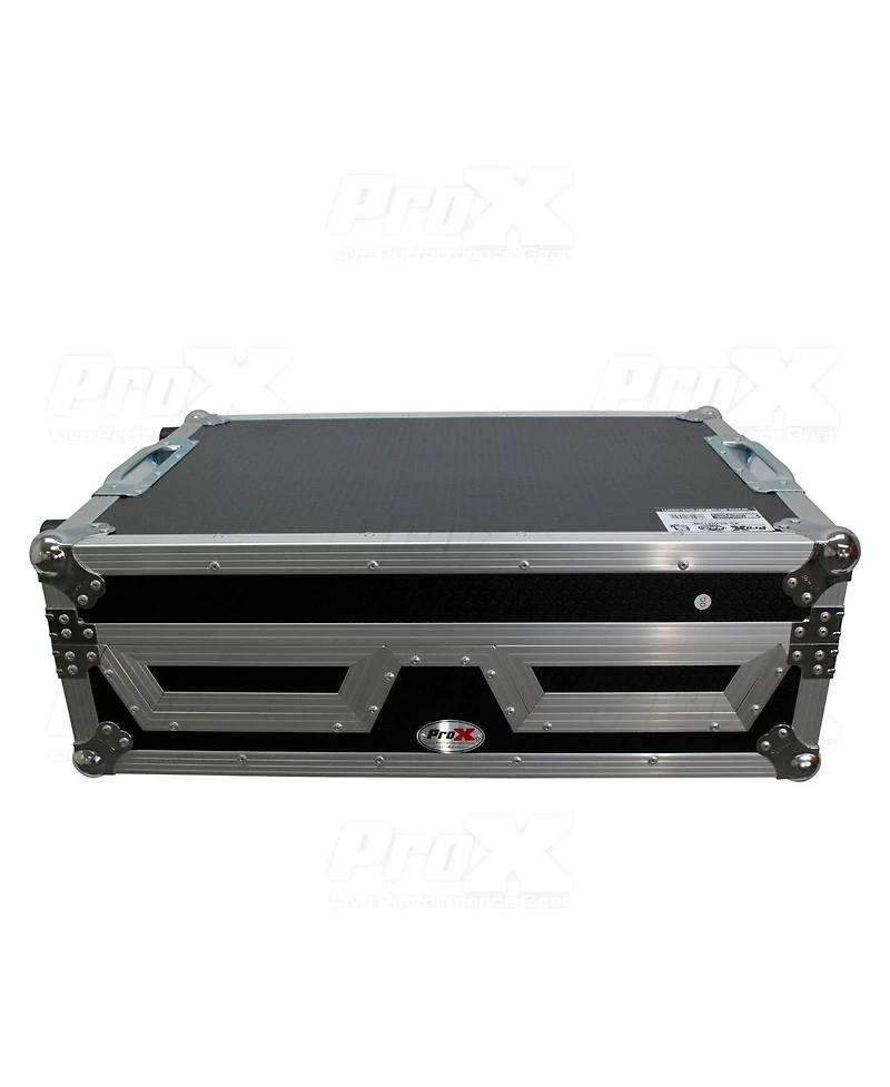 ProX Xs-SCDM12W Single Dj CD Player and 12" Mixer Case with Low Profile Wheels and Retractable Handle