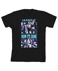 Kpop Demon Hunters Boys How Its Done Crew Neck Short Sleeve T-shirt-Large