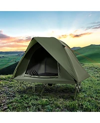 Slickblue Foldable 2 Person Camping Cot Tent Off Ground Combo Adults