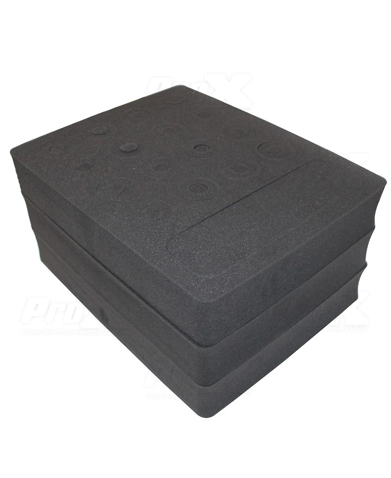 ProX Xm-1216MIC VaultX Watertight Microphone Case with Custom Foam Insert, Holds 16 Handheld Units