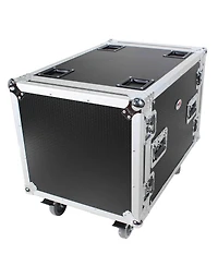 ProX T-10RSS24 10U Ata Deluxe Flight Road Case with 4" Casters for Amplifier Rack Mount Module, 24" Rail Depth