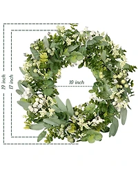 Gnuadz 18" Eucalyptus Boxwood Berry Wreath Front Door Decor