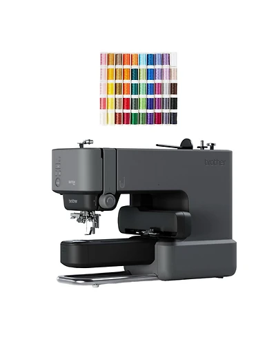 Brother Skitch Single-Needle Machine and Designio 50-Piece Thread Set Bundle