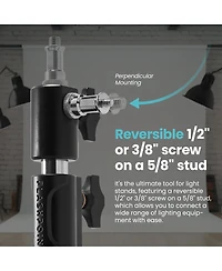 Arri 40x60 Degree DoPchoice SnapGrid for S120 SkyPanel Led Light, Bundle with Pro 9.5' Air-Cushioned Heavy-Duty Light Stand