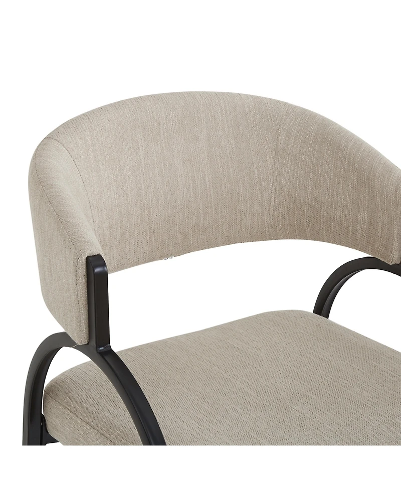 flynama Modern Fabric Bar Stools Set of 2 with Back, Metal Frame
