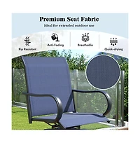 Boyel Living 2 Pieces 360 Rotating Bar Stool Set with Armrests for Patio