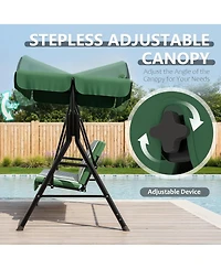 GarveeLife Outdoor Porch Swing with Adjustable Canopy