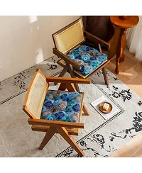 Gnuadz Boho Geometric Chair Cushion U-shaped Cotton Linen Pad