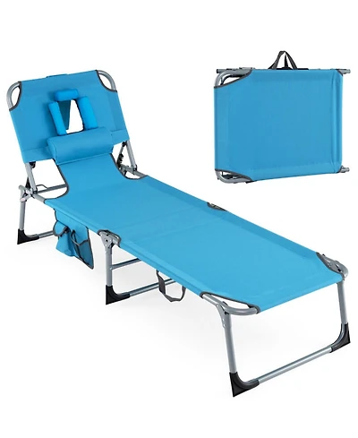 Sugift Folding Tanning Chair with Face and Arm Holes
