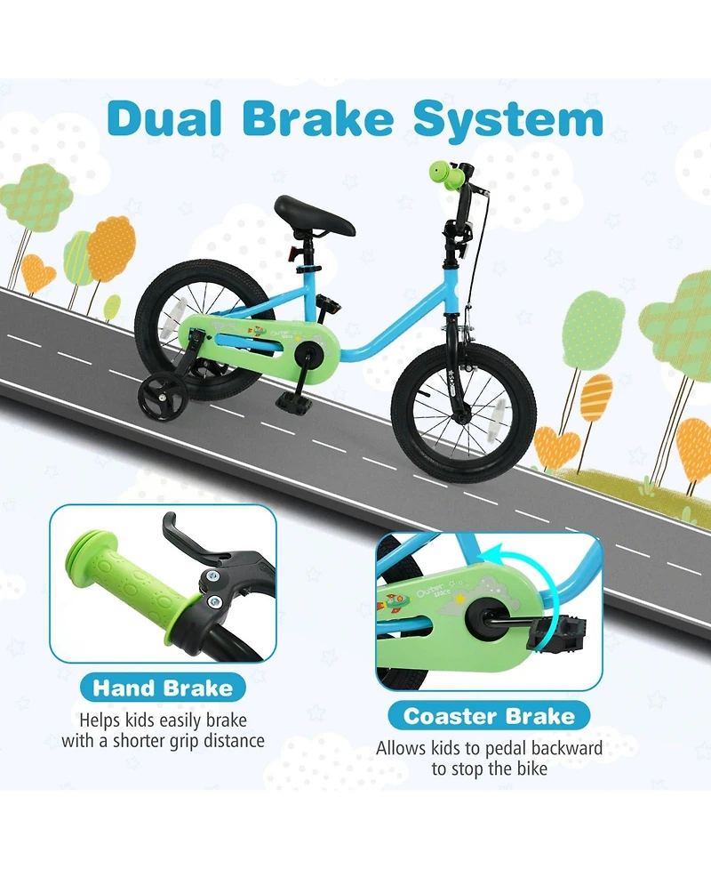 Mecale Kids Bike for 3-7 Years Old Boys and Girls 14 Inch Children Bicycle -14 Inches