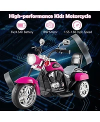 Mecale 6V Powered Toddler 3-Wheel Motorbike Ride On Toy with Horn and Headlight