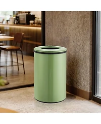 gaomon Commercial 10.6 Gal Open Top Stainless Steel Trash Can, 40L Round Bin with Removable Inner Bucket, Fingerprint-r