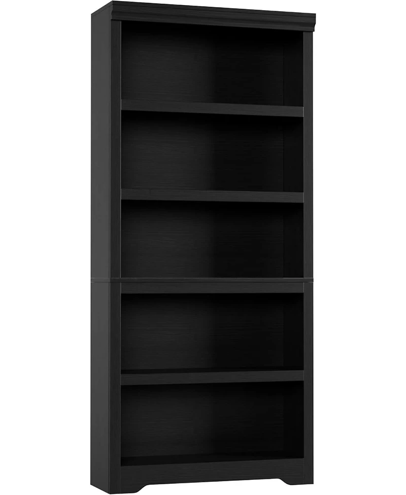 gaomon 75" Tall Farmhouse Bookshelf, 5 Tier Open Bookcase with Adjustable Shelves and Anti-Tip Design for Living Room