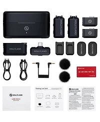 Hollyland Lark Max 2 Combo 2.4GHz 2-Person Wireless Lavalier Microphone System
