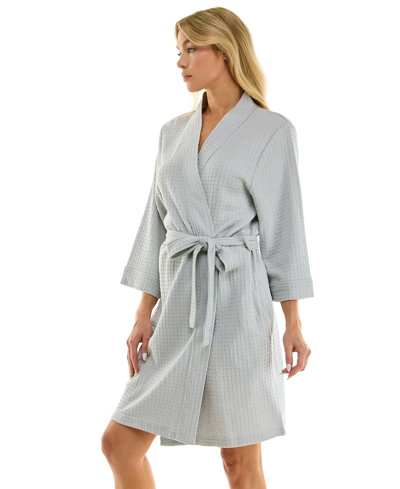 Jaclyn Intimates Women's Waffle Kimono Wrap