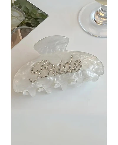 Untamed Petals Bride Crystal Claw Clip