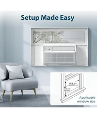 Cowsar 12000 Btu Window Ac Cools 450 Sq.Ft. with Timer and Remote