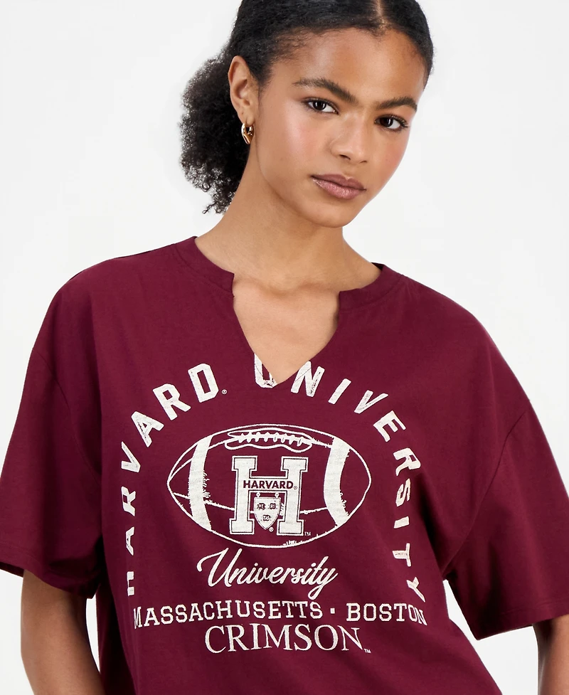 Grayson Threads, The Label Juniors' Harvard Notched-Neck Graphic T-Shirt