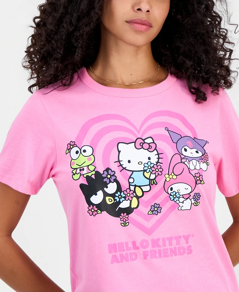 Sanrio Juniors' Hello Kitty Heart Graphic T-Shirt