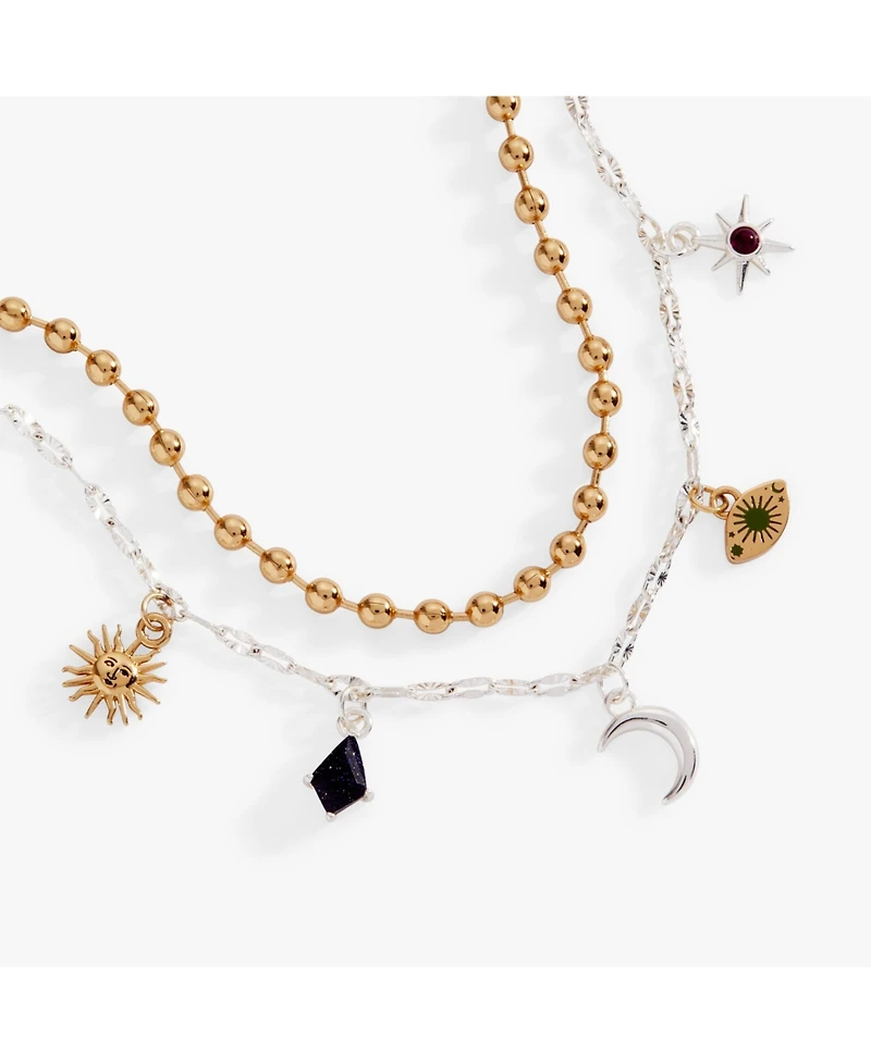 Alex and Ani Moon Magic 2 Row Charm Bracelet