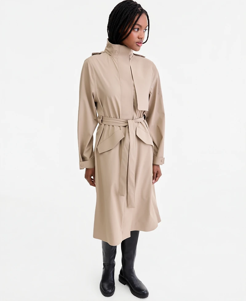 Rains Women's Suva Hardshell Belted Trench Coat