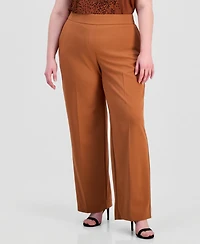 Anne Klein Essentials Plus High Rise Straight Leg Pants