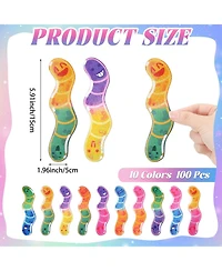 Gnuadz Worm-Shaped Bookmark Holographic Edition A Great Gift for Readers and Party Favor
