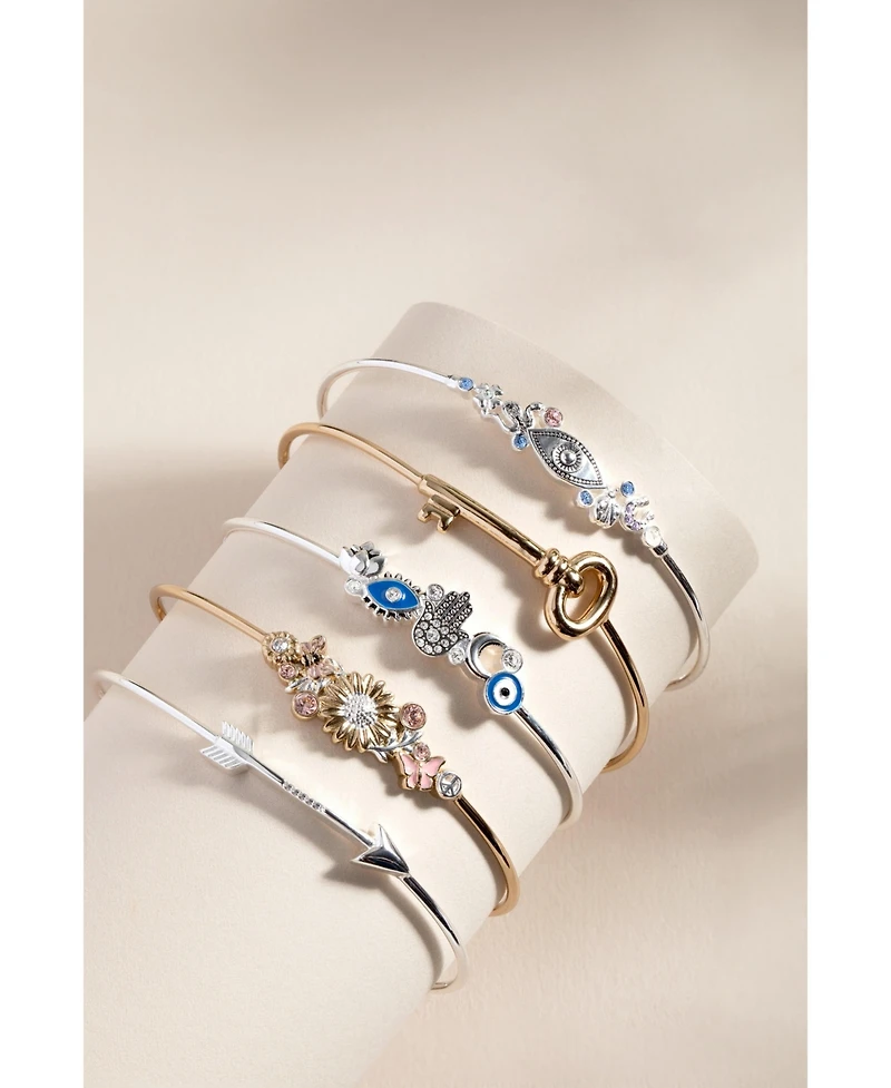 Alex and Ani Floral Inline Bangle