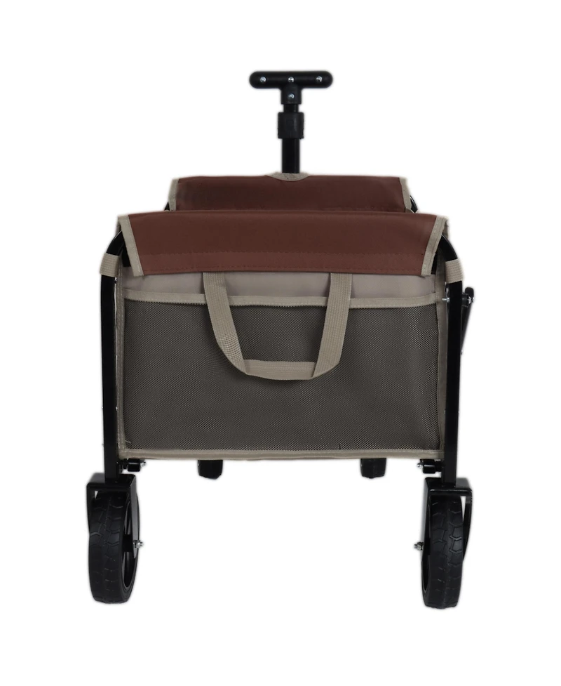 Mondawe All-in-One Convertible Camping Utility Carts - Bench Seat, Dog Tether w/ 360degree(s) All-Terrain Wheels