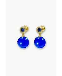 Classicharms Tia Royal Blue Chalcedony Drop Earrings