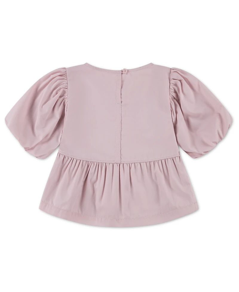 abercrombie kids Toddler Girls' 2T-5T Bow-Detail Puff-Sleeve Top