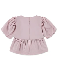 abercrombie kids Toddler Girls' 2T-5T Bow-Detail Puff-Sleeve Top