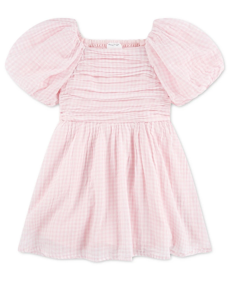 abercrombie kids Girls' Emerson Gauze Puff Sleeve Dress