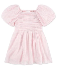 abercrombie kids Girls' Emerson Gauze Puff Sleeve Dress