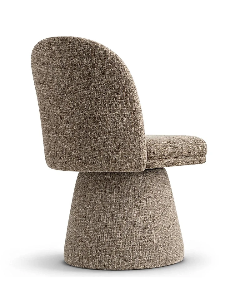 Maison Boucle Swivel Home Office Chair, Upholstered Fabric Desk Armless, 1 Pc