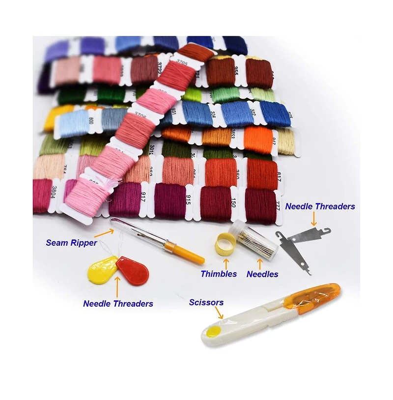 Gnuadz 98 Color Embroidery Floss Cross Stitch Bracelet Thread Kit