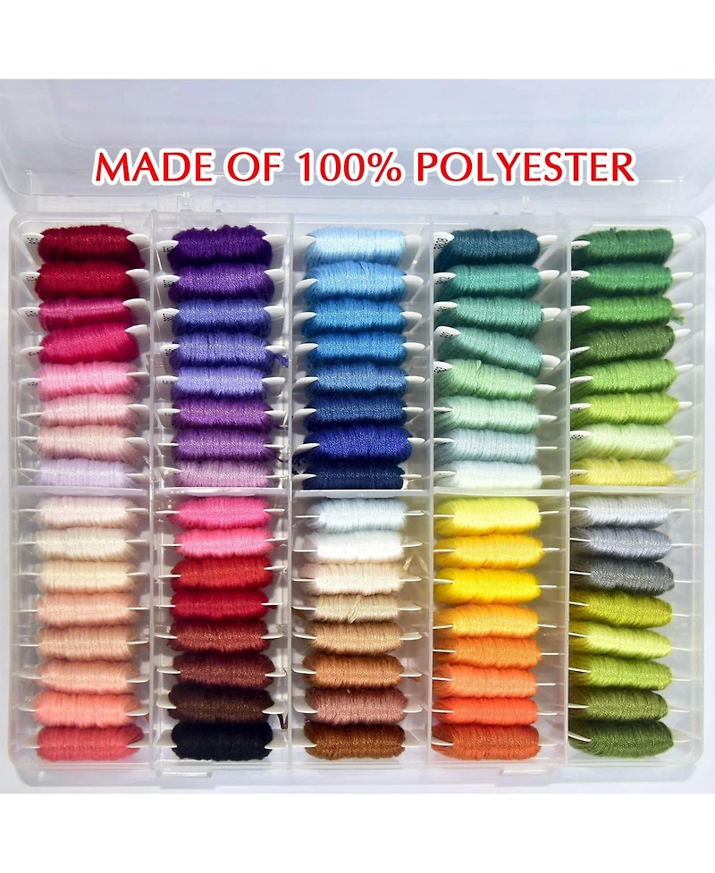 Gnuadz 80 colors Friendship Bracelet String Kit Embroidery Floss Storage Box