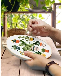 Gnuadz 3 Pack Embroidery Kit Adult Diy Stamped Patterns Plants