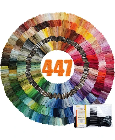 Gnuadz 447 Colors Embroidery Floss Friendship Bracelet String Cross Thread