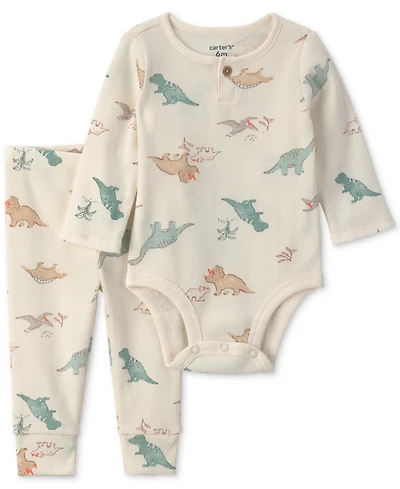 Carter's Baby Boys' Dinosaur Bodysuit and Pant 2-Piece Set