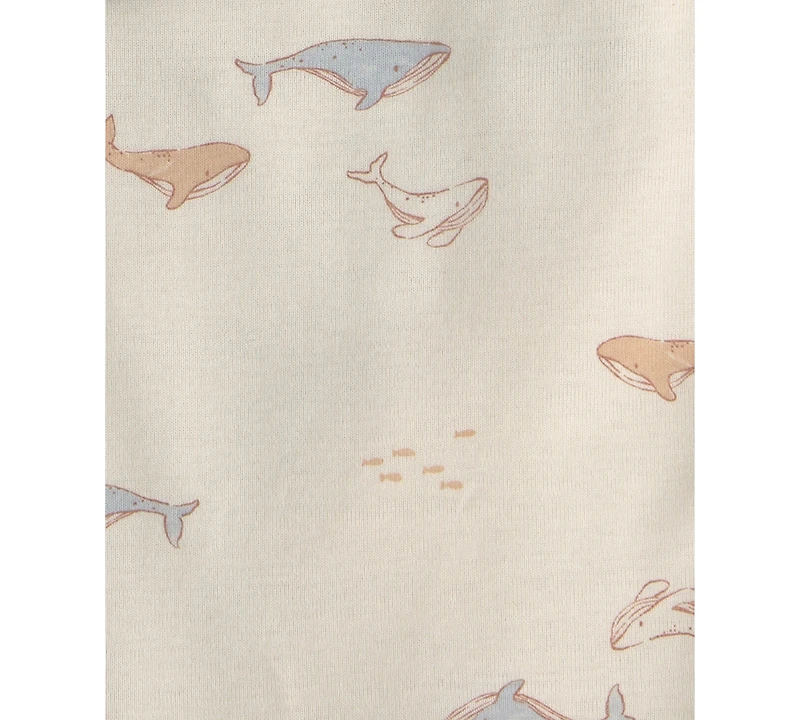 Carter's Baby Boys' Whale Print Short-Sleeve Bodysuits, 5-Pack
