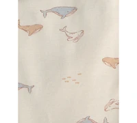 Carter's Baby Boys' Whale Print Short-Sleeve Bodysuits, 5-Pack